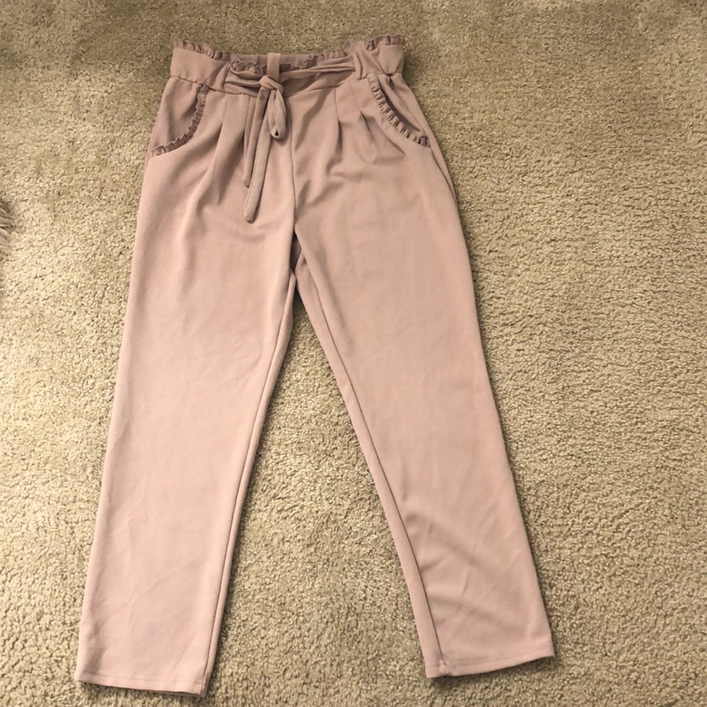COPY - Baby pink ankle-cropped pants